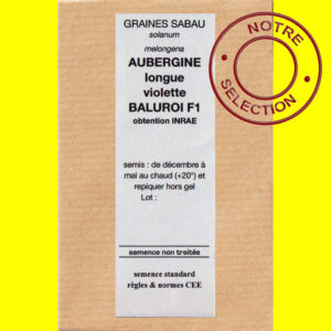 Aubergine longue violette BALUROI copie Aubergine - BALUROI F1 (longue violette)