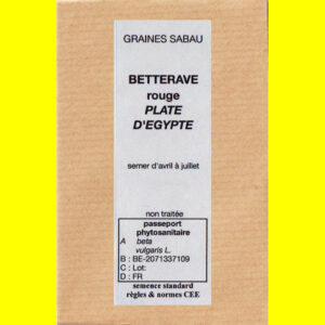 Betterave rouge - NOIRE PLATE D'EGYPTE