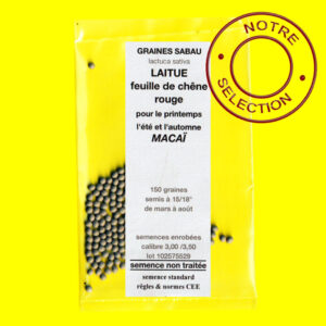 Laitue Feuille de Chêne Macai Laitue feuille de chêne - Dakaraï/macaï (rouge - semences enrobées)