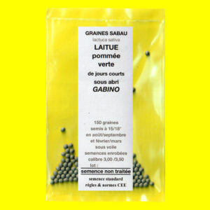 Laitue beurre printemps / automne - SANDENO - GABINO (semences enrobées)