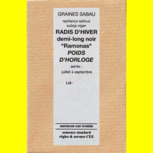 Radis-d'hiver-demi-long-Ram Radis RAMONAS (noir gros demi long d'hiver) POIDS D'HORLOGE