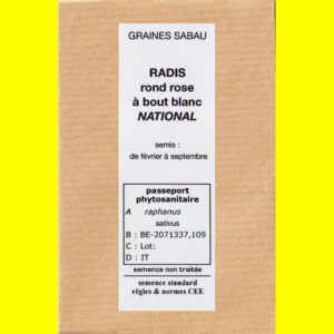 Radis - NATIONAL (Rond rose à bout blanc)