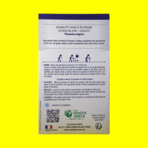 Haricot Nain à Ecosser - LINGOT (250gr)