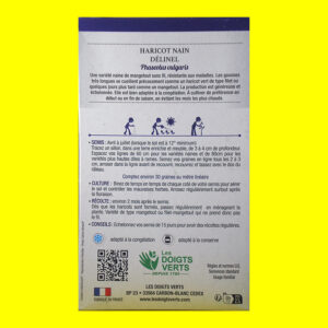 Haricot Mangetout Vert Nain - DELINEL (220gr)