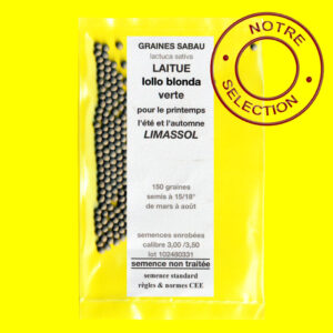 Laitue Lollo Blonda verte Limassol Laitue lollo blonda - LIMASSOL / LISBOA (semences enrobées)