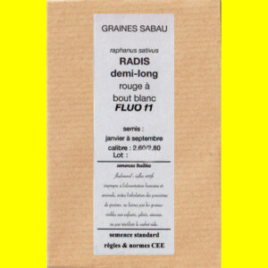 Radis demi-long rouge à bout blanc - FLUO F1