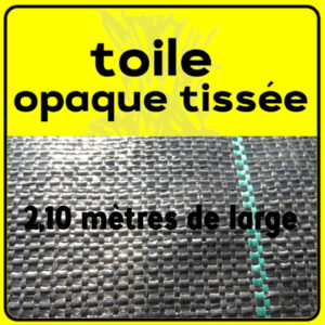 Toile opaque noire tissée perméable en 2,10 de large