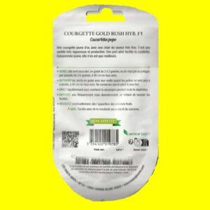 Courge / Courgette - JAUNE GOLD RUSH F1 (4gr)