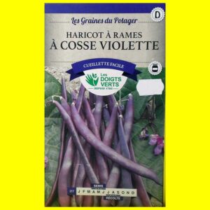 haricot-a-rames-à-cosse-vio Haricot Mangetout à Rame - A cosse violette (200gr)