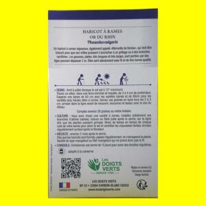 Haricot Mangetout à Rame - Jaune or de Rhin (200gr)