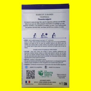 Haricot Mangetout à Rame - VESPERAL (vert) (100gr)