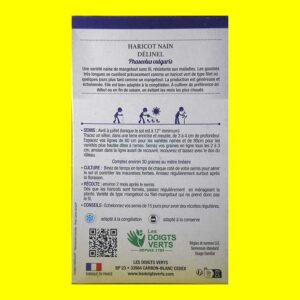 Haricot Mangetout Vert Nain - DELINEL (220gr)