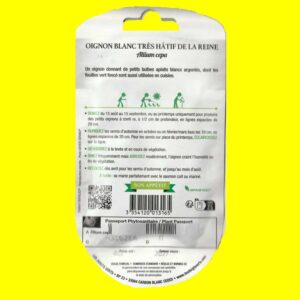 Oignon Blanc - DE LA REINE (Très hâtif) (4gr)