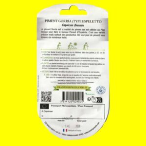 Piment - GORRIA type Espelette (0,4gr) Bio